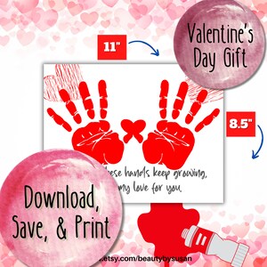 Love Handprint Keepsake Craft | DIY Baby Handprint Art | Toddler Handprint Painting | Personalized Memory Gift | Kids Handprint Activity