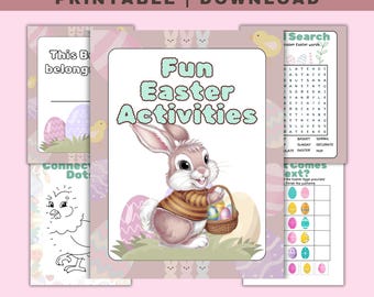 Libro de actividades de Pascua: Páginas divertidas para aprender y colorear (Descarga digital)