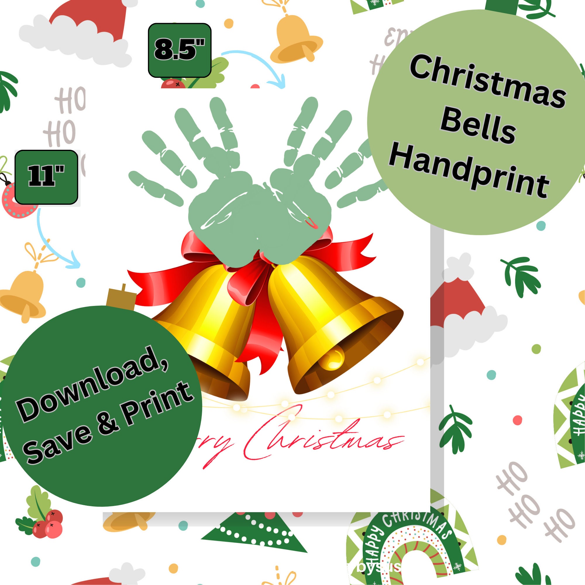 Handprint Christmas Bell - Made To Be A Momma