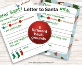 Letter to Santa | Christmas Letter Template | US Ltr | Printable | Digital Download