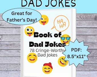 Divertente regalo per la festa del papà dai bambini - Libretto di barzellette stampabili per papà - Regalo per papà - Download immediato - Regali per papà per bambini - Barzellette per papà che fanno piangere