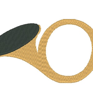 Peut inclure: Un cor de chasse de couleur dorée avec un embout noir.