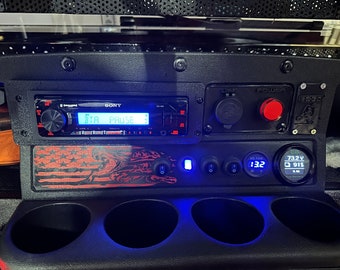 Golf Cart Single DIN Radio Bezel Bracket Designed for TXT Dash