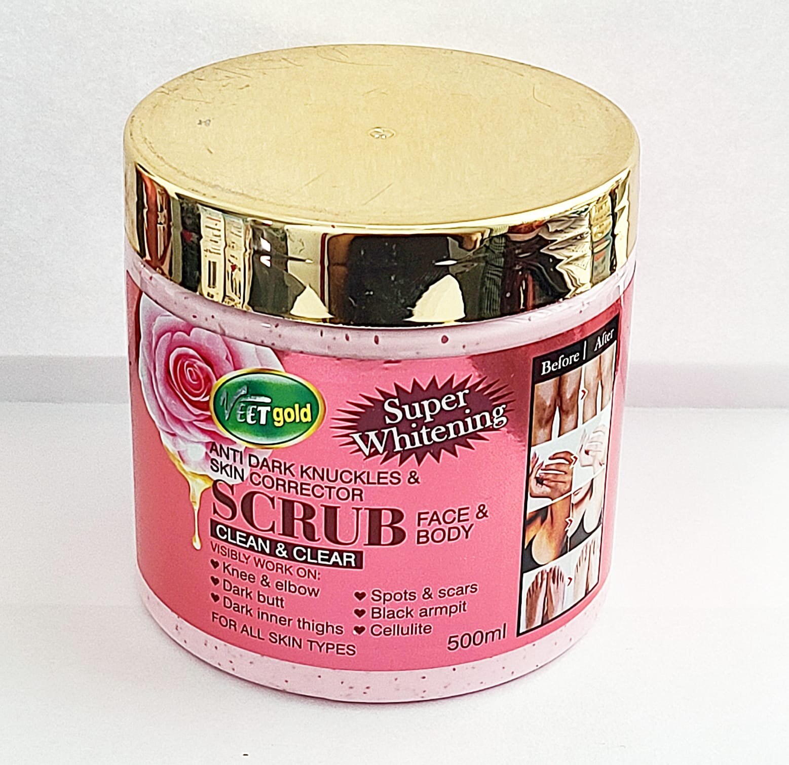 VEET GOLD SCRUB Super Whitening Dark Knuckles & Skin Etsy