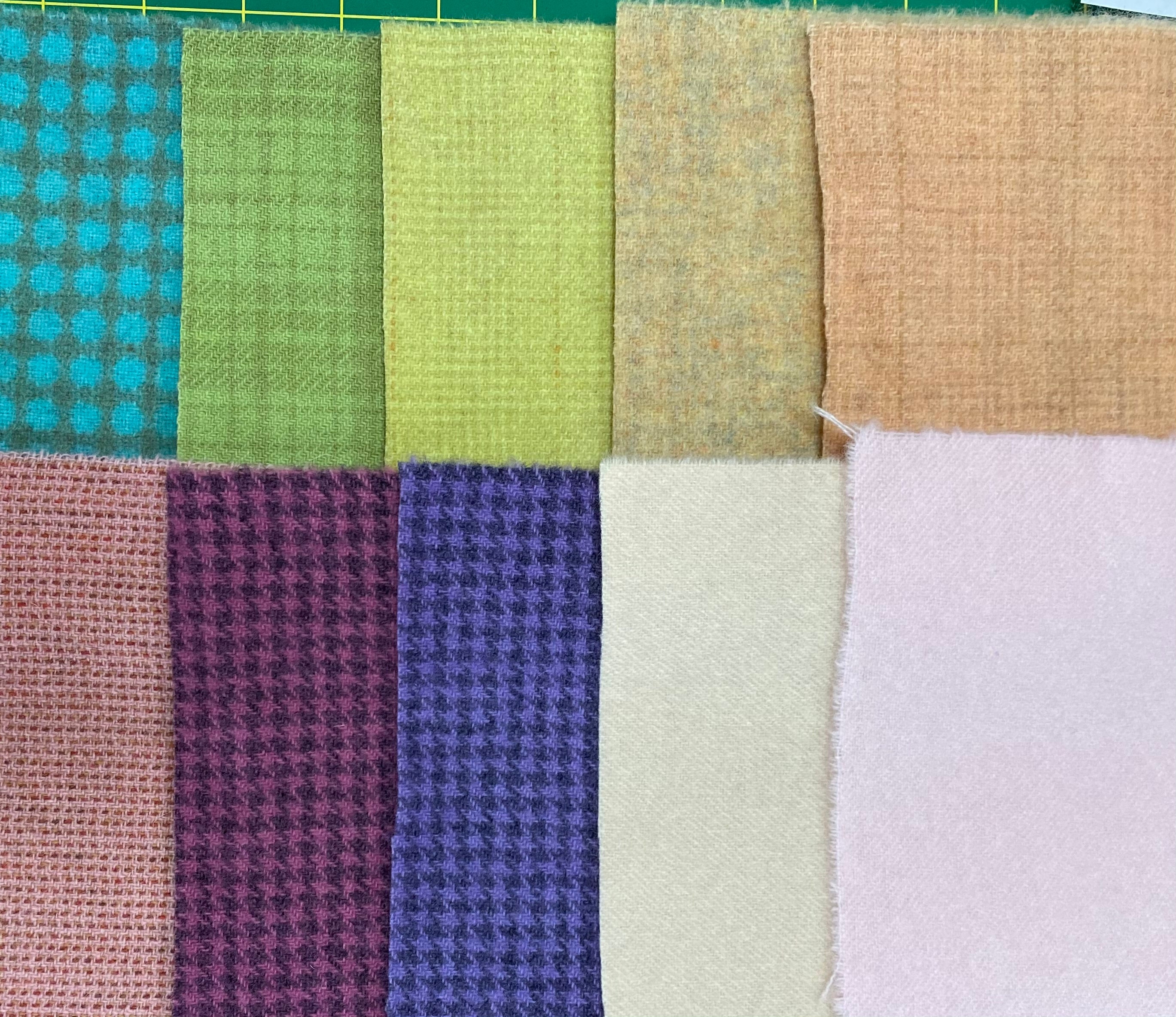 Pastels Hand Dyed Wool Fabric Bundle by quiltingacres Etsy