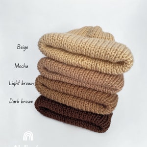 Knitted baby hat| slouchy beanie | gender neutral | baby hat | earth tones hat | newborn | toddler | kid | knitted hat | made to order |