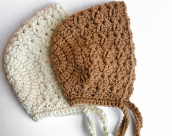 Baby Bonnet Crochet Etsy