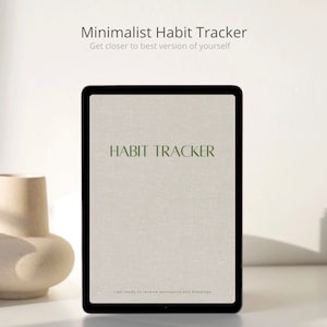 Digital Habit Tracker | Minimalistic Planner | THAT GIRL 2023 | iPad Planner | GoodNotes Planner | High Energy  | Scandinavian Design