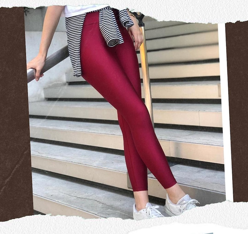 Womens Yoga Workout Leggings Shimmer Black One Size