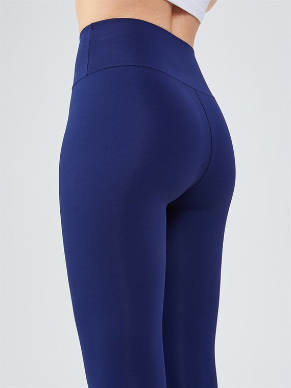 Womens Winter Summer Yoga Hiking Running Cycling Push up Legging Pants One  Size Navy Blue 