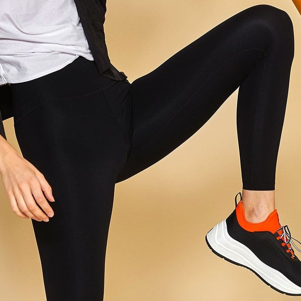 Womens Winter Summer Leg Warmer Workout pants High Weisted Push up Leggings One Size BLACK