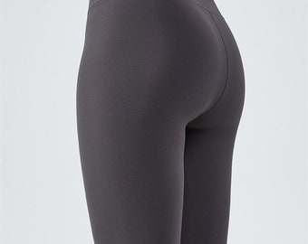 Womens Winter Summer Butt Lifting Slimming Push Up high weisted  Legging Dark Grey One Size
