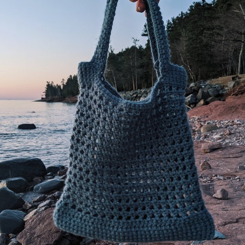 Sunflower Crochet Tote Bag in Cotton Etsy