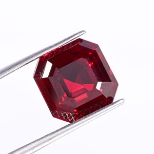 Mozambique Red Ruby Asscher Cut Loose Gemstone for Jewelry Making Stone Pendant
