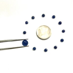 12 pcs 5mm Loose Natural Sapphire For Engagement Ring for Her Blue Sapphire Jewelry September Birthstone Gift Healing Crystal Sapphire