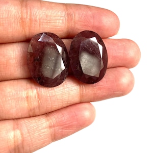 Rare Multi Color Sapphire Stones For Earrings Natural Bi Color Sapphire Loose Gemstones For Jewelry 20x15mm Bi Color Sapphire Pair 36 Cts