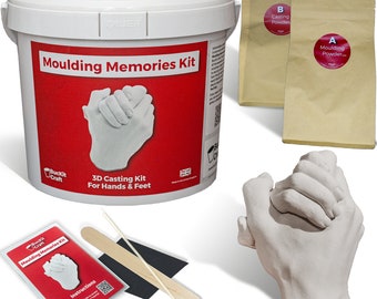 Hand Casting Kit | Moulding Memories Kit | Anniversary Gift | Foot Casting, Baby Casting, Couple Casting, Unique Gift Keepsake, Alginate.