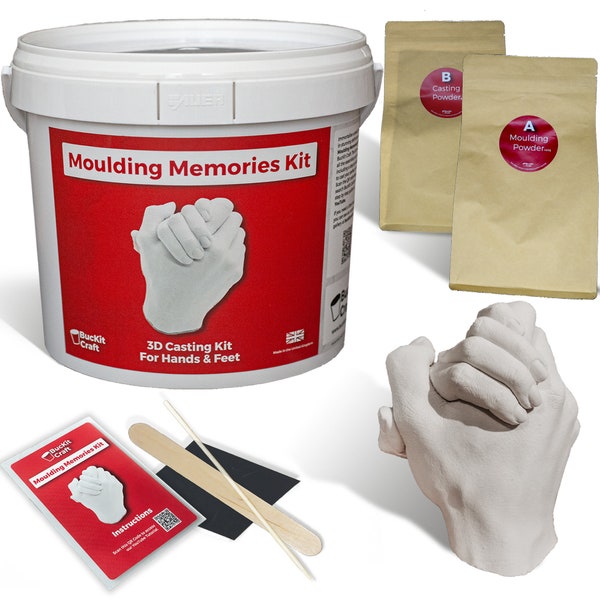 Hand Casting Kit | Moulding Memories Kit | Anniversary Gift | Foot Casting, Baby Casting, Couple Casting, Unique Gift Keepsake, Alginate.