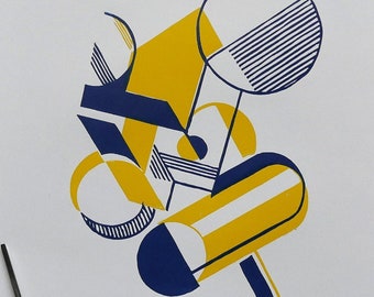 Linoldruck Bauhaus, Originaldruck