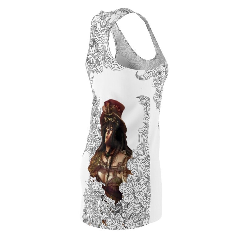 Steampunk Lookout Girl White Dress