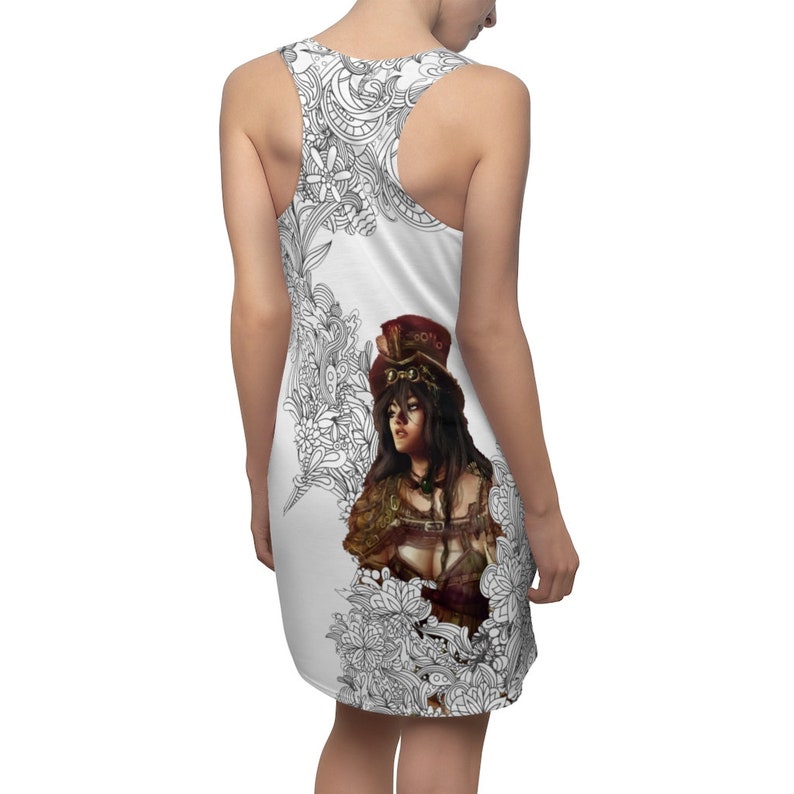 Steampunk Lookout Girl White Dress