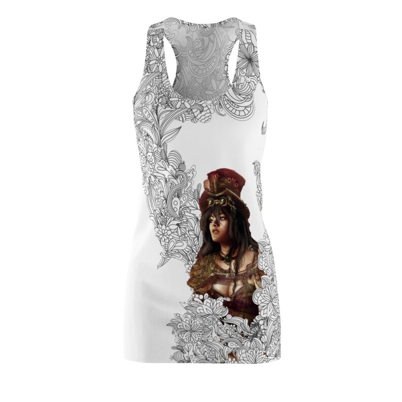 Steampunk Lookout Girl White Dress
