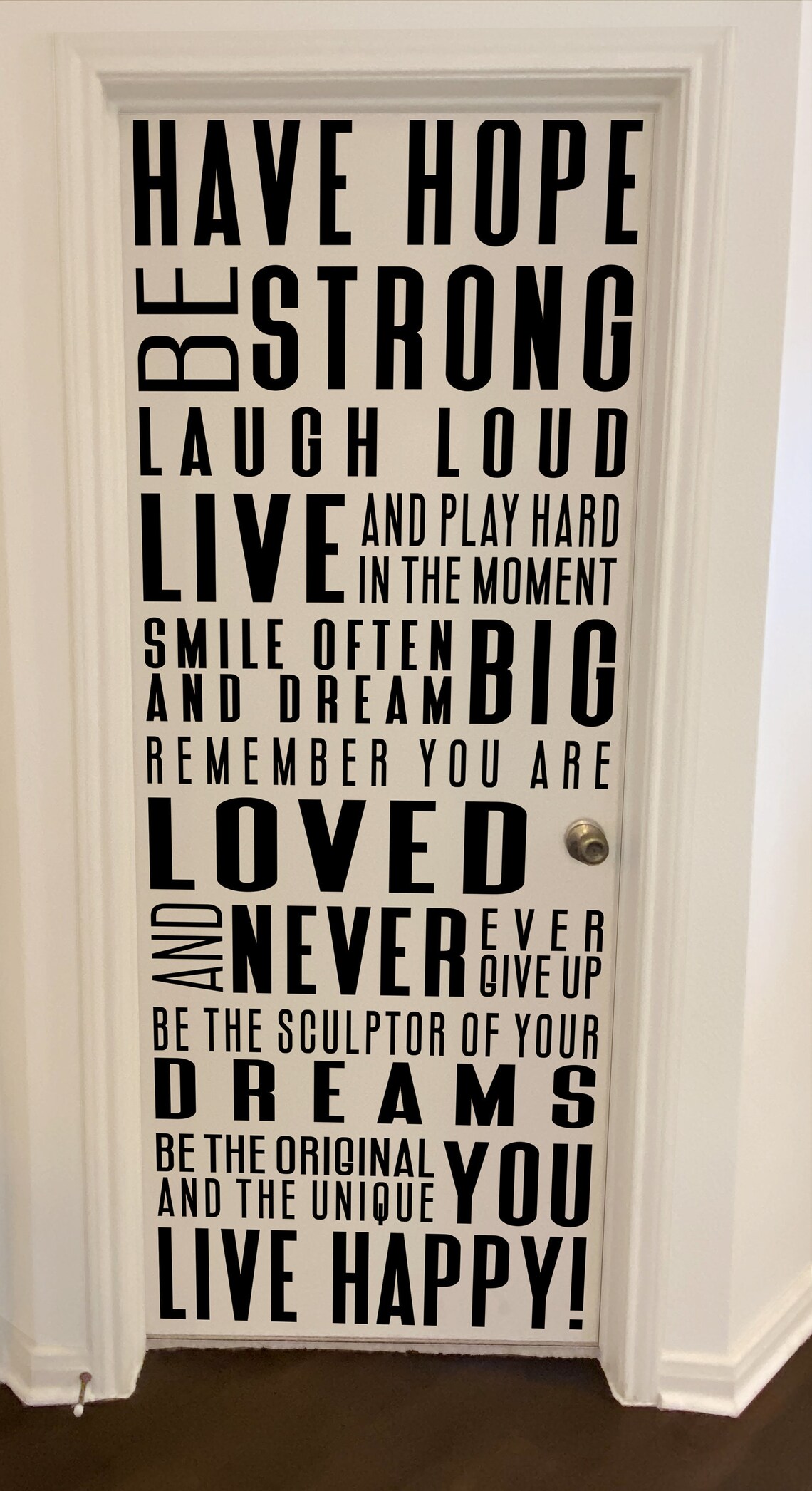 Inspirational Vinyl Door Decals Make doors pop with Etsy