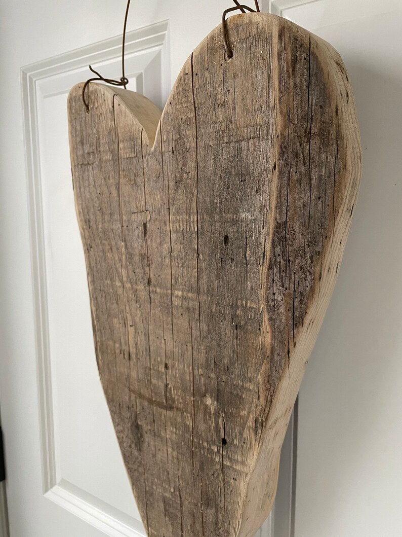 Large Handmade Rustic Wood Heart Large Wood Heart Heart Etsy