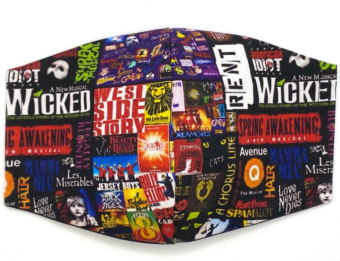 Broadway Mask Broadway Shows Mask Etsy