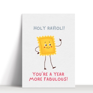 Funny Italian birthday card printable, 5x7” digital download, pasta pun birthday card, punny birthday printable, italian card for foodie