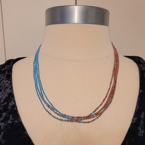 Zomer in de Southwest Glass Bead Ombre ketting met vergulde Toggle Sluiting