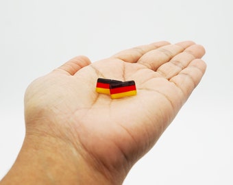 German Flag Stud Earrings / Accessories for game night / football supporters fun studs / Sport Earrings Olympics / Patriotic jewellery