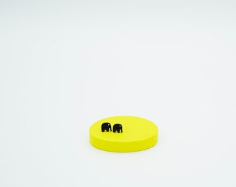 Simple Elephant Stud Earrings / Minimalistic dainty animal lovers hypoallergenic plastic jewellery / Cute Fun Quirky gifts for her