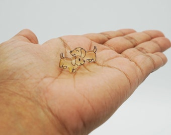 Cute Puppy Stud Earrings, Dog Beagle Corgi Collie Dachshund handmade hypoallergenic plastic, gifts for dog owners, animal lovers, pet keeper