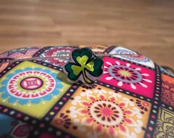 Lucky clover leaf Studs / luck symbol earrings / hypoallergenic plastic kids friendly jewellery / quirky cute fun kawaii four leaf clover