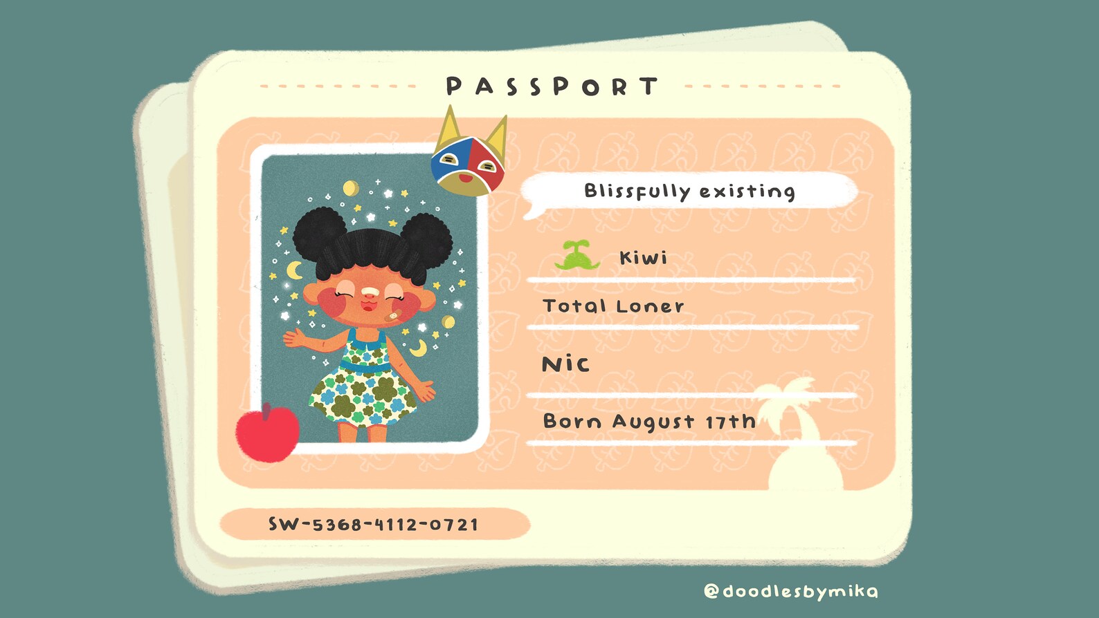 Animal Crossing Passport Custom Commission / Character Etsy
