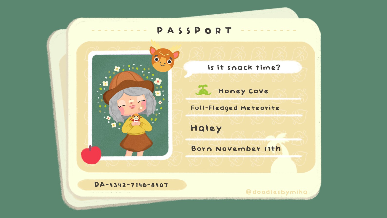Animal Crossing Passport Custom Commission / Character Etsy