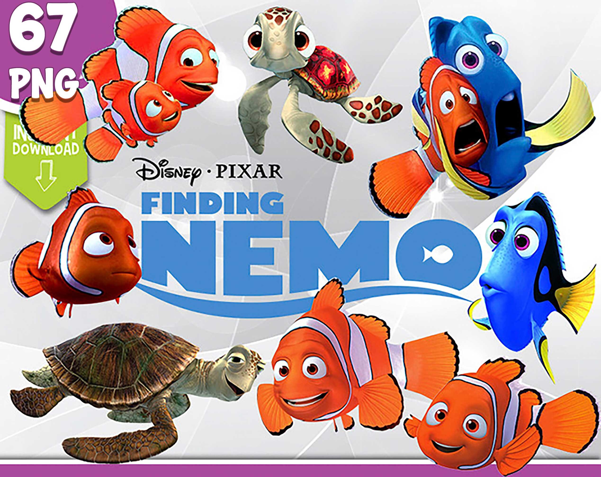Finding Nemo Clipart Finding Nemo PNG Finding Nemo Clip Art | Etsy