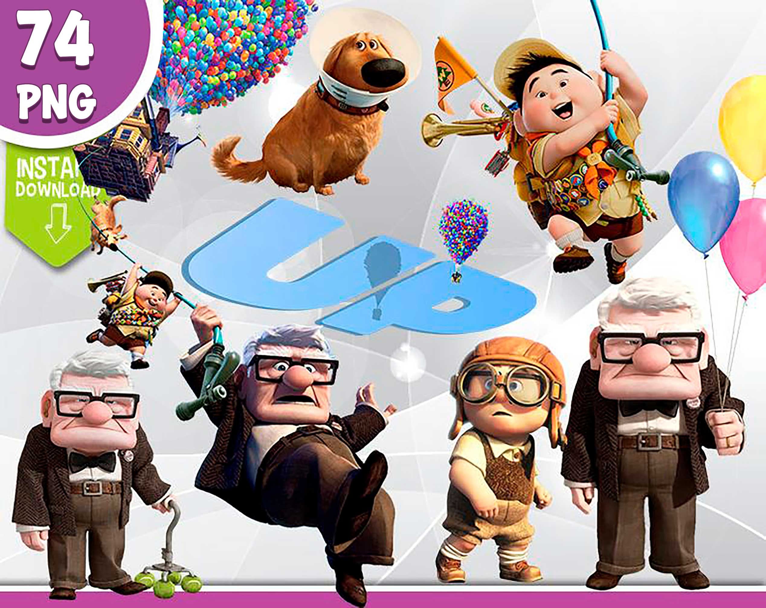 Up Pixar Clipart Up Pixar PNG Up Pixar Clip Art Png Etsy