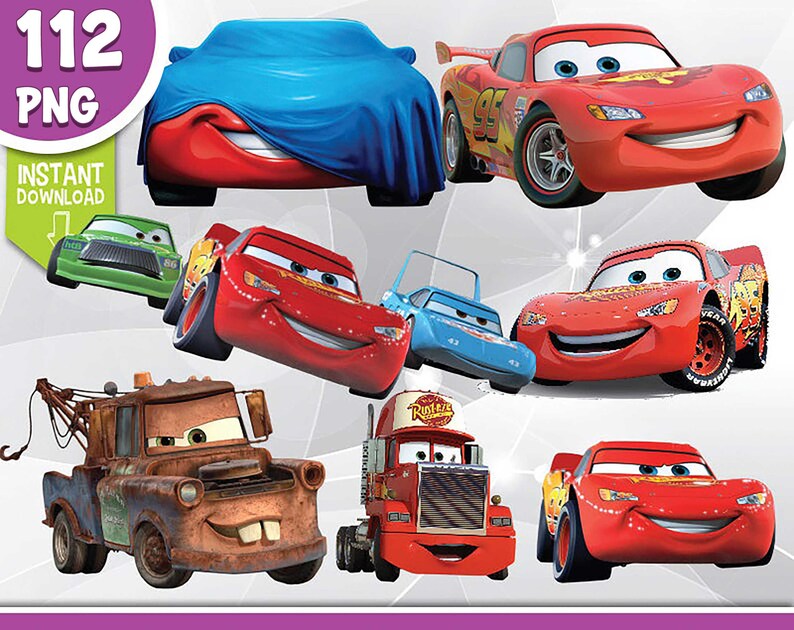 Cars Disney Clipart Cars Disney PNG Cars Clip Art Png | Etsy