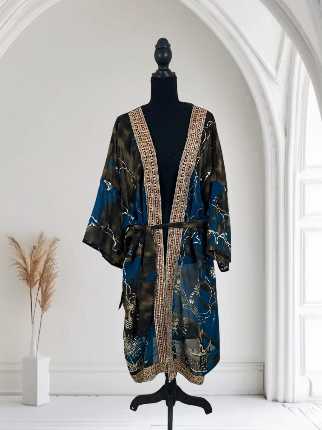 Sari Robe Chic Upcycled Celebration Sari Robe - Etsy