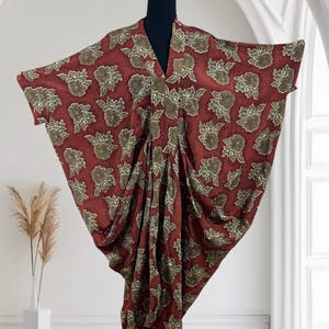 Upcycled Sari kaftan, bohemian chic