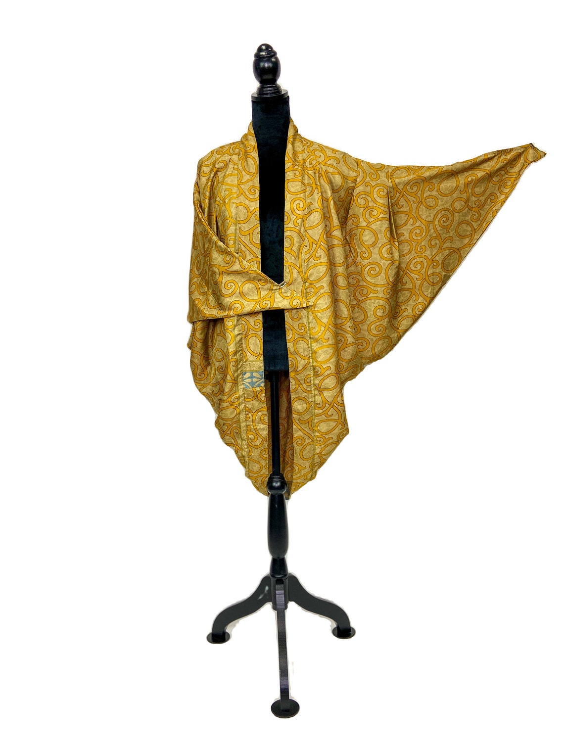 recycled sari silk robe