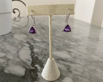 Amethyst Silver Earrings