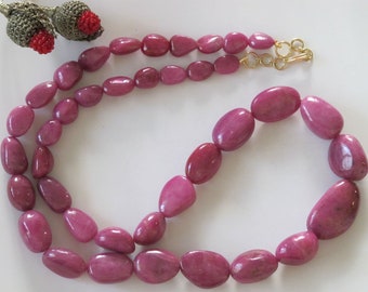 Indian Ruby Tumbler Necklace