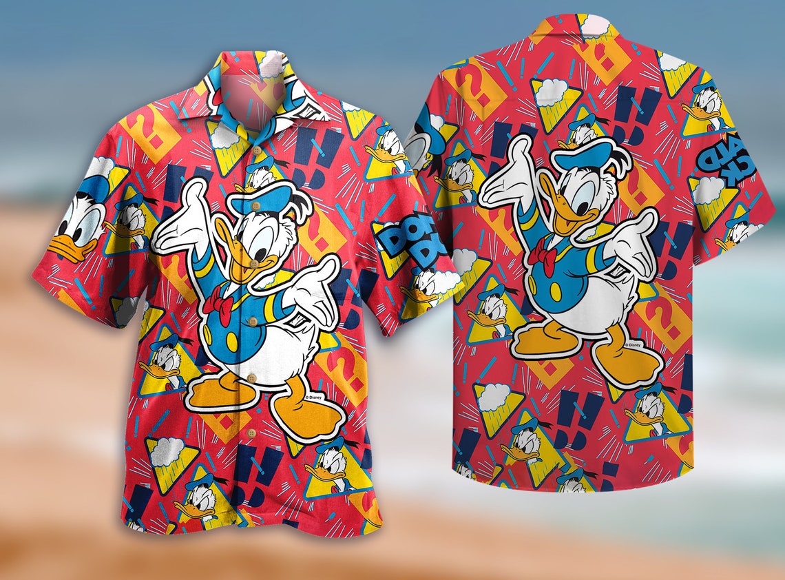 Love Donald Duck Fashion Hawaii Beach Shirt Summer Shirt | Etsy