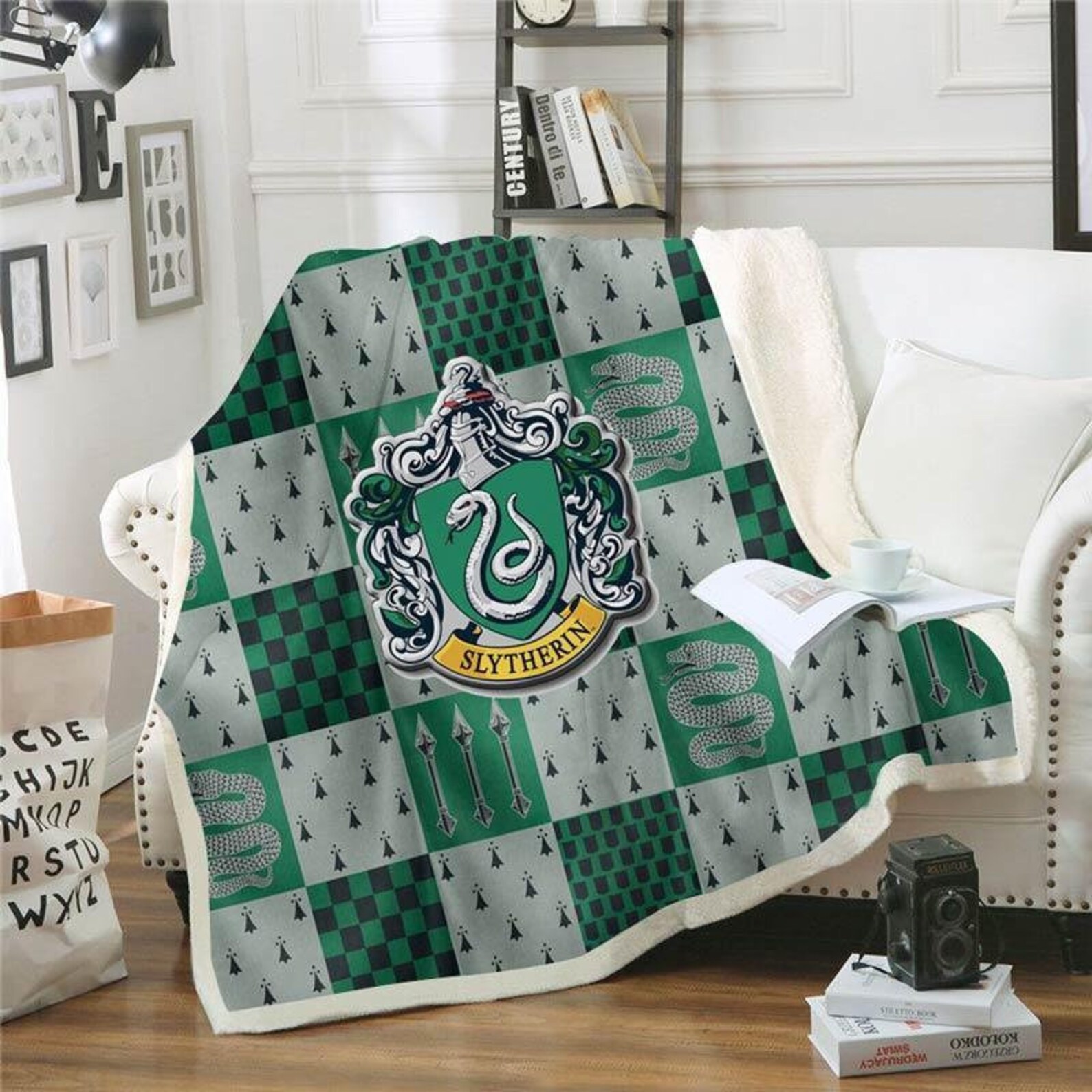 Harry Potter Slytherin ver4 Blanket Premium Blanket Etsy