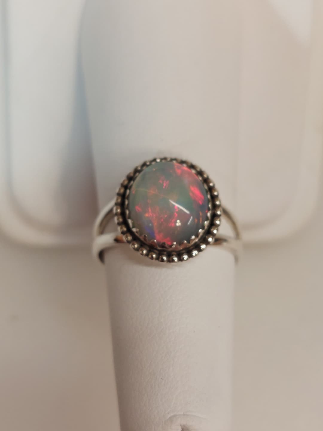 Red Fire Opal Ring Etsy
