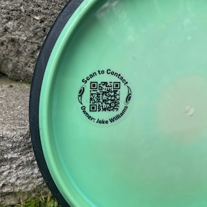 Clear Disc Golf Name Tags - Customized