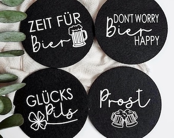 Felt coasters with sayings | Beer glass coasters | Gift idea for beer lovers | Beer gift | Beer | Beer sayings | Beer mats